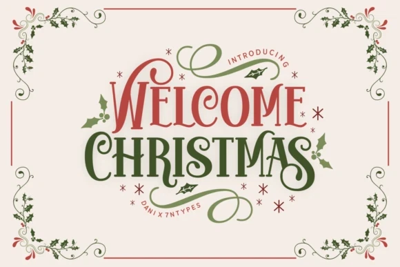 Welcome Christmas Font – Festive Holiday Typeface
