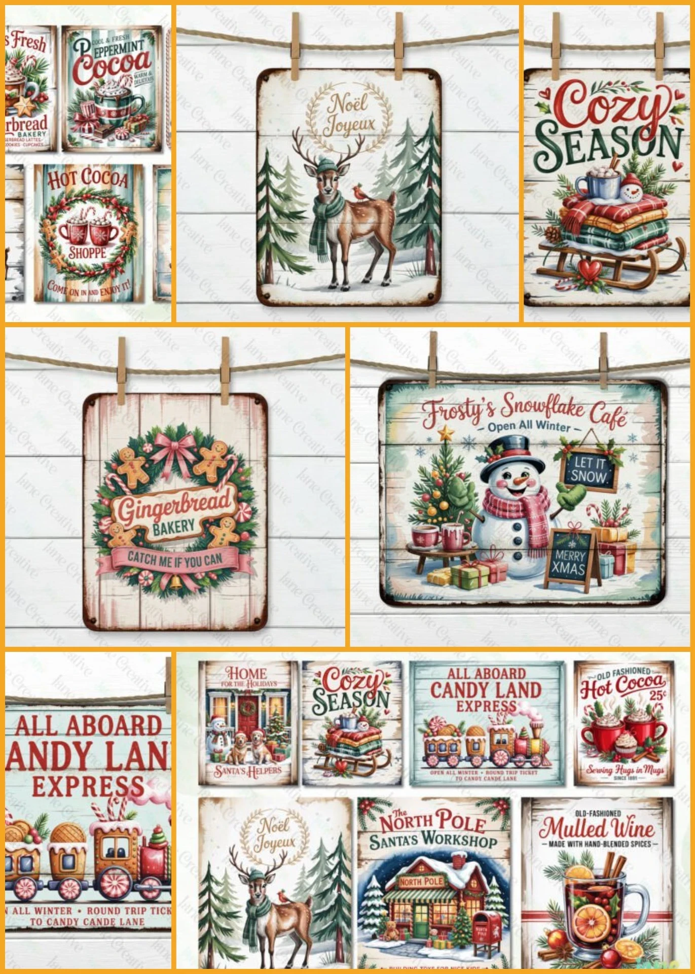 Farmhouse Cozy Christmas Sublimation PNG Bundle 2 6sqlobe7r7