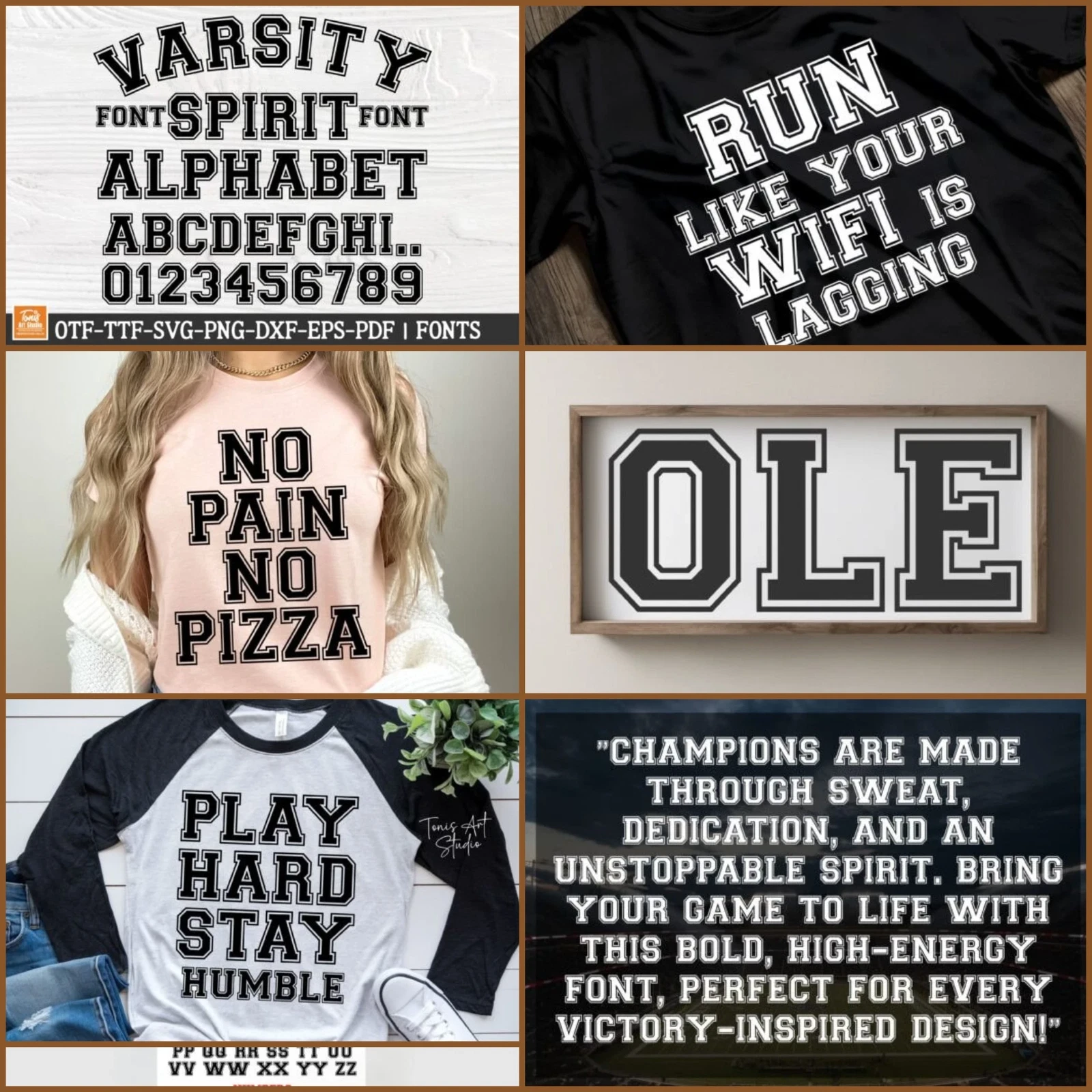 Varsity Font – College Sports Alphabet for Cricut 2