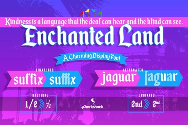 Enchanted Land Font – Magical Fantasy Display Typeface 2 r70e9oravl
