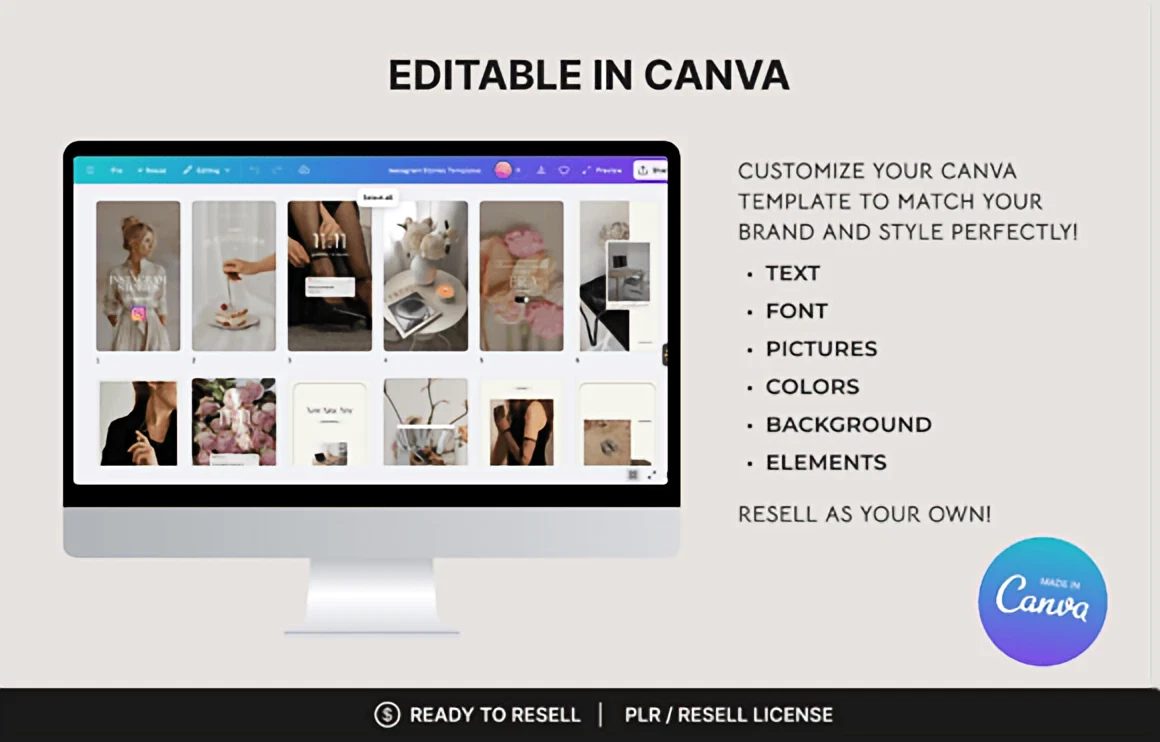 60 Instagram Story Templates Canva – Editable + PLR Rights 2 atcnep119o