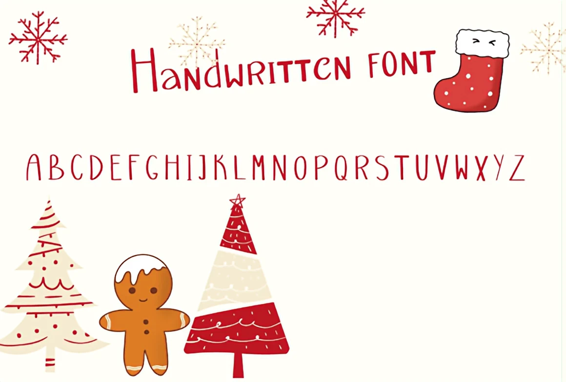 Cute Christmas Handwritten Font for Holiday Crafts 2