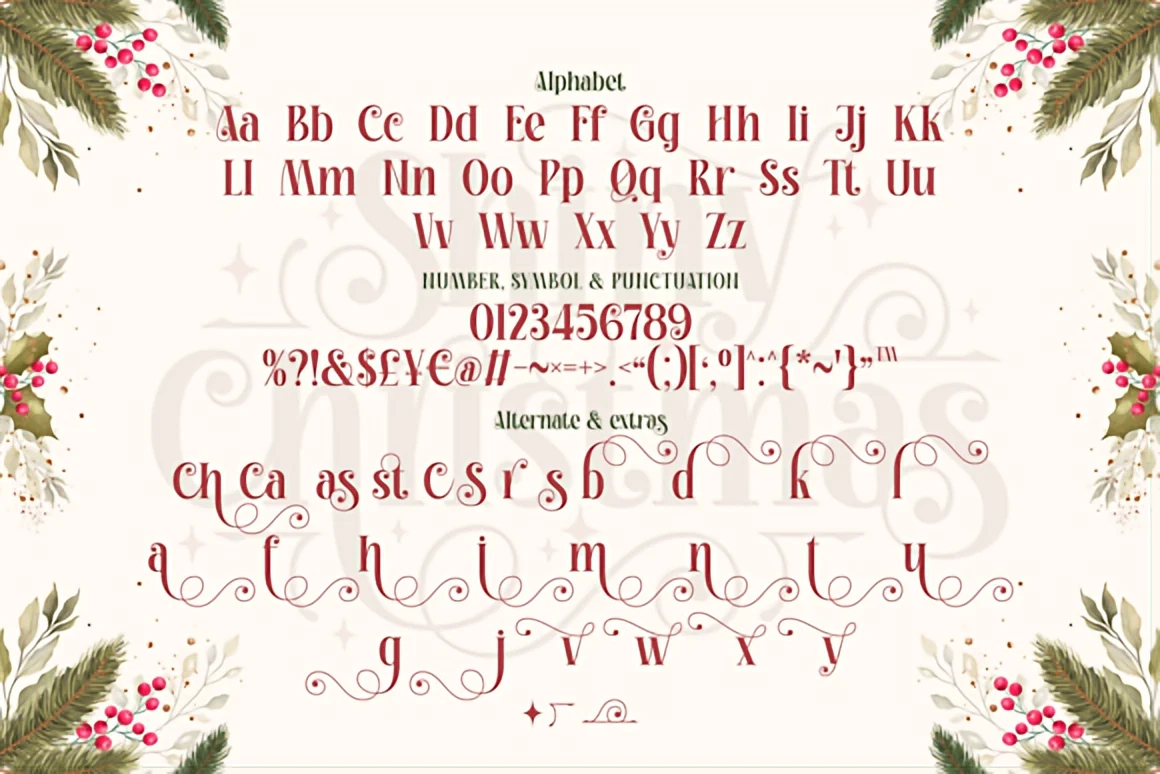 Shiny Christmas – Elegant Festive Serif Display Font 4 mo07b94k6z