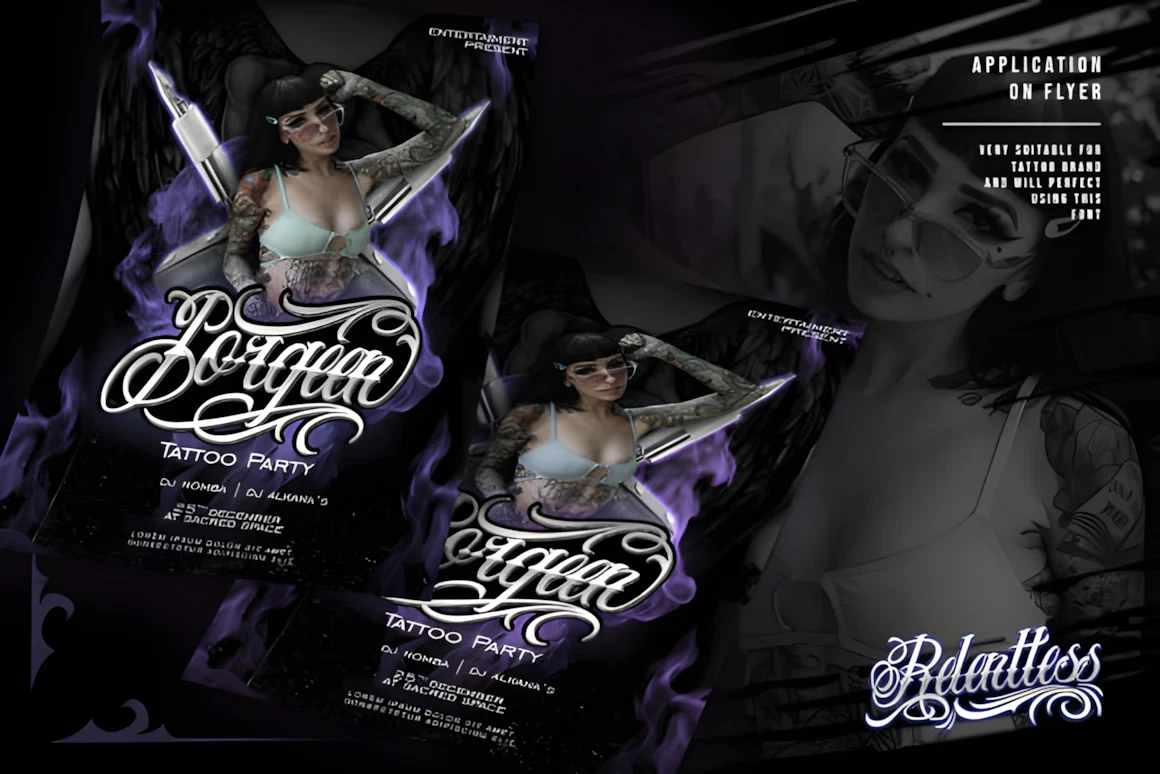 Relentless Font: A Bold Blackletter Typeface 4 7hbfg3q9wz