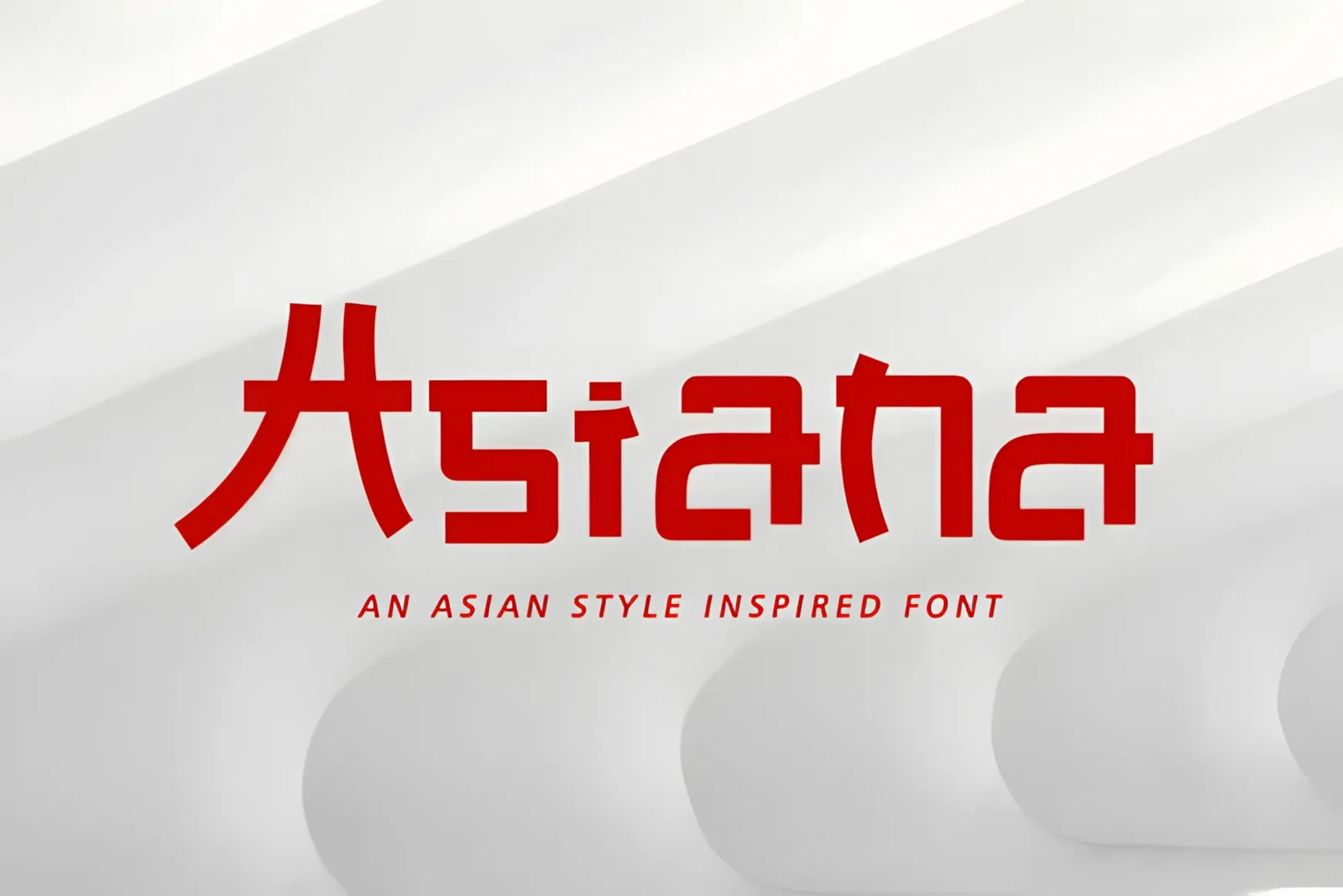 Asiana Font Asian inspired decorative display typeface preview