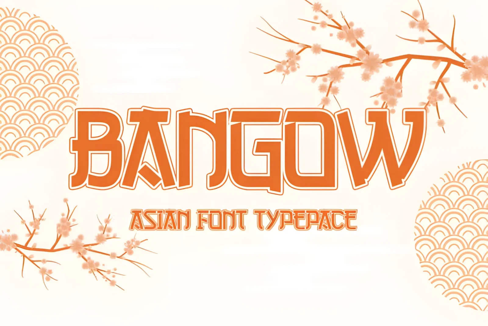 Bangow Font decorative display typeface for branding and posters