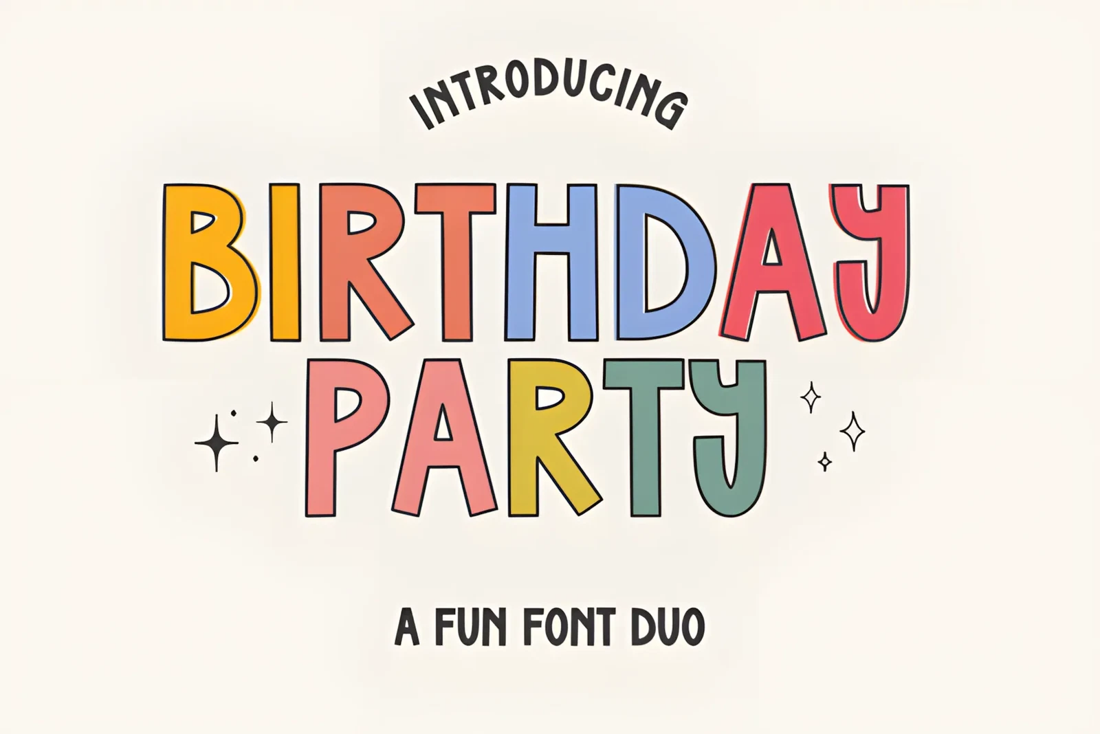 Birthday Party 95 Font: Fun Decorative Typeface