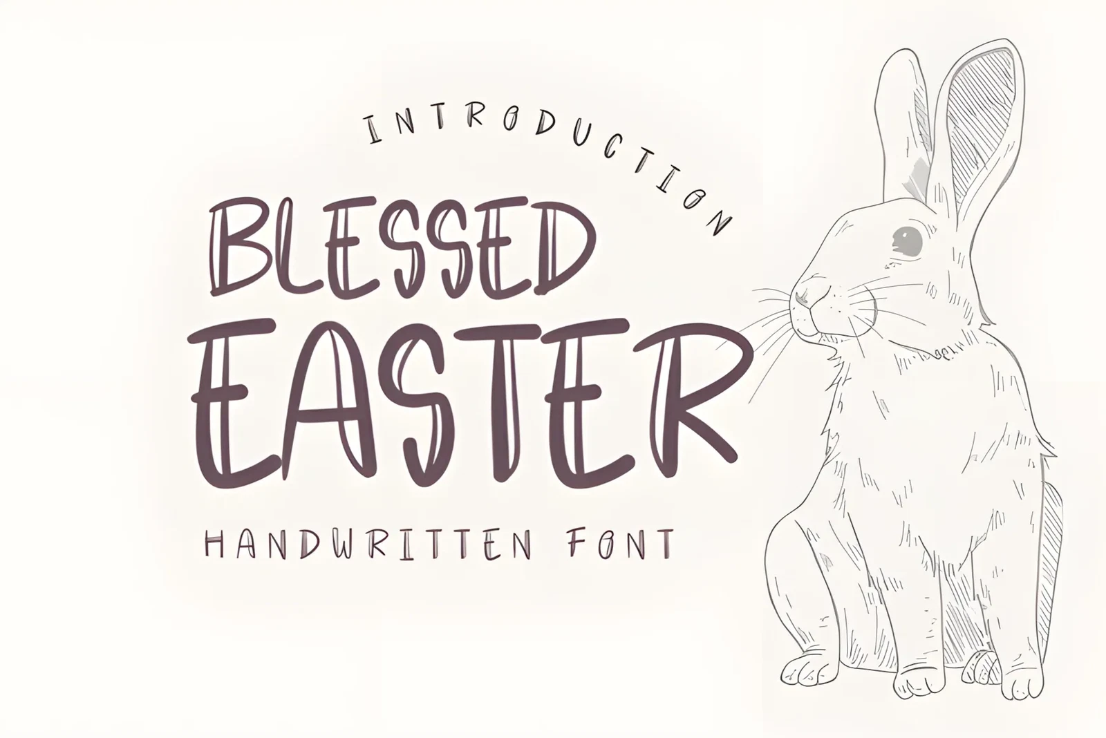 Blessed Easter Font elegant decorative display typeface preview