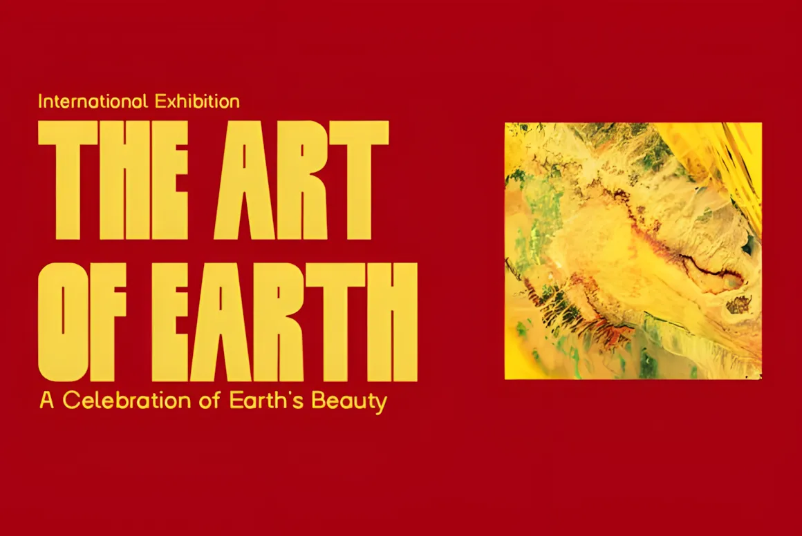 20 Best Display Sans Serif Font Styles for Designers 16 Bold display sans serif typography featuring 'THE ART OF EARTH' on a red background.