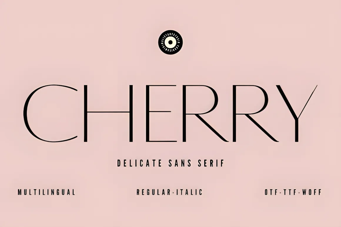 Best Sans Serif Fonts: 40 Modern Typefaces for Right Now 41 Cherry Font displayed in a delicate sans serif style with multilingual support.