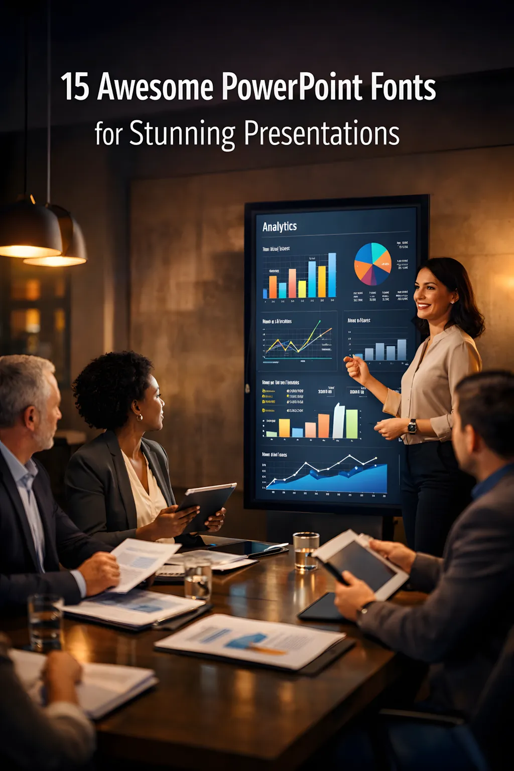 Stylish PowerPoint presentation slide design showcasing modern and creative fonts for professional and creative presentations