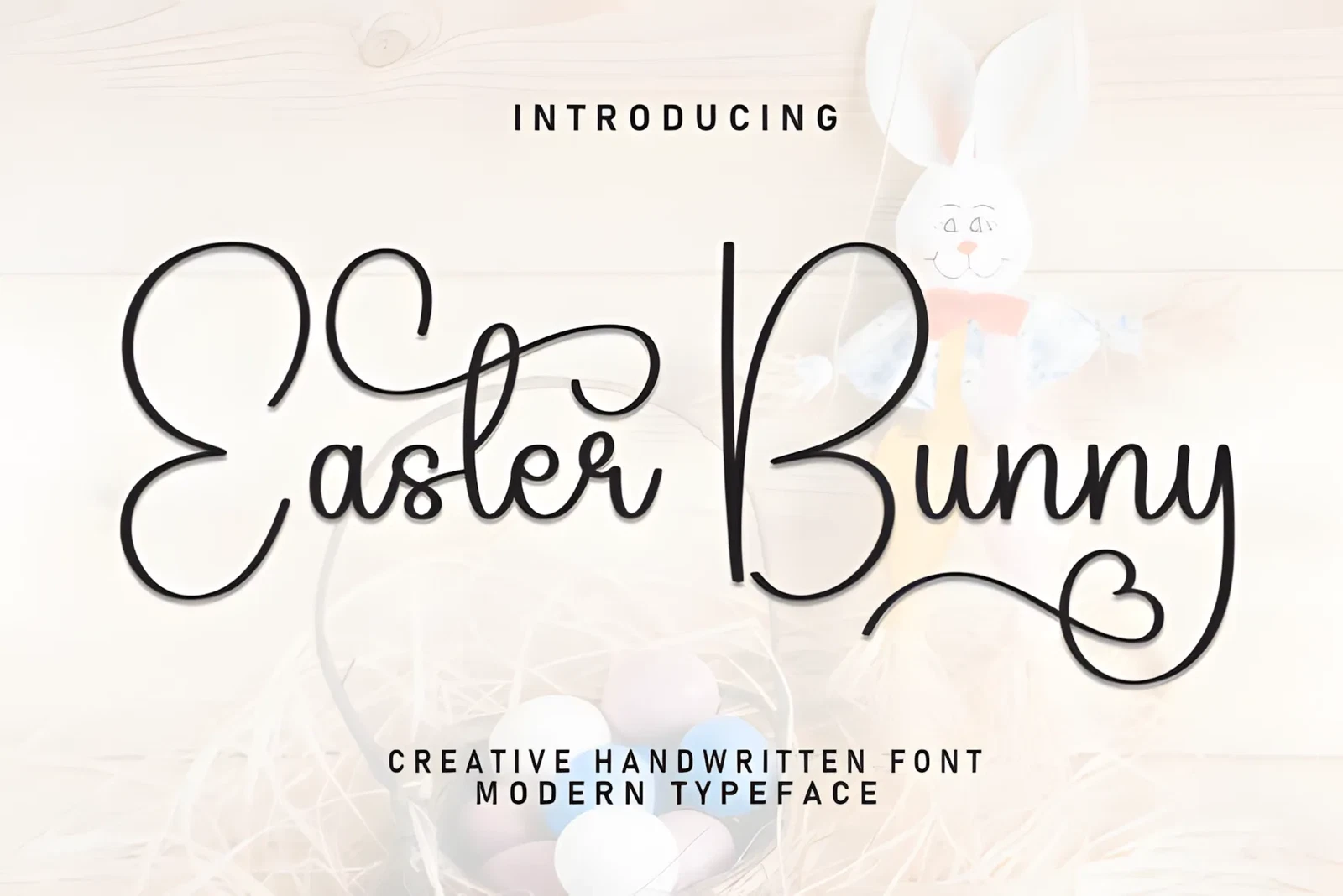Easter Bunny 392 Font playful decorative display typeface preview