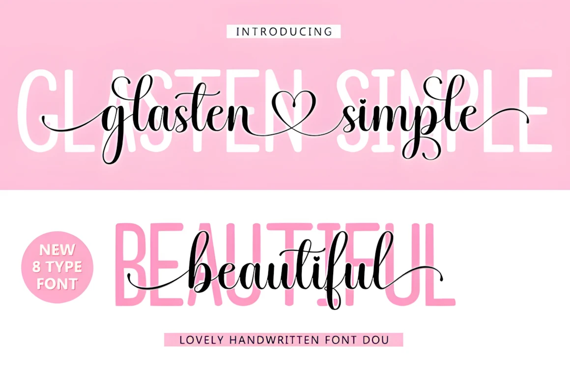 20 Best Valentine's Day Fonts for Romantic Designs 3 Glasten Simple Beautiful Fonts 118617457 1 1 580x387 upscayl 2x upscayl standard