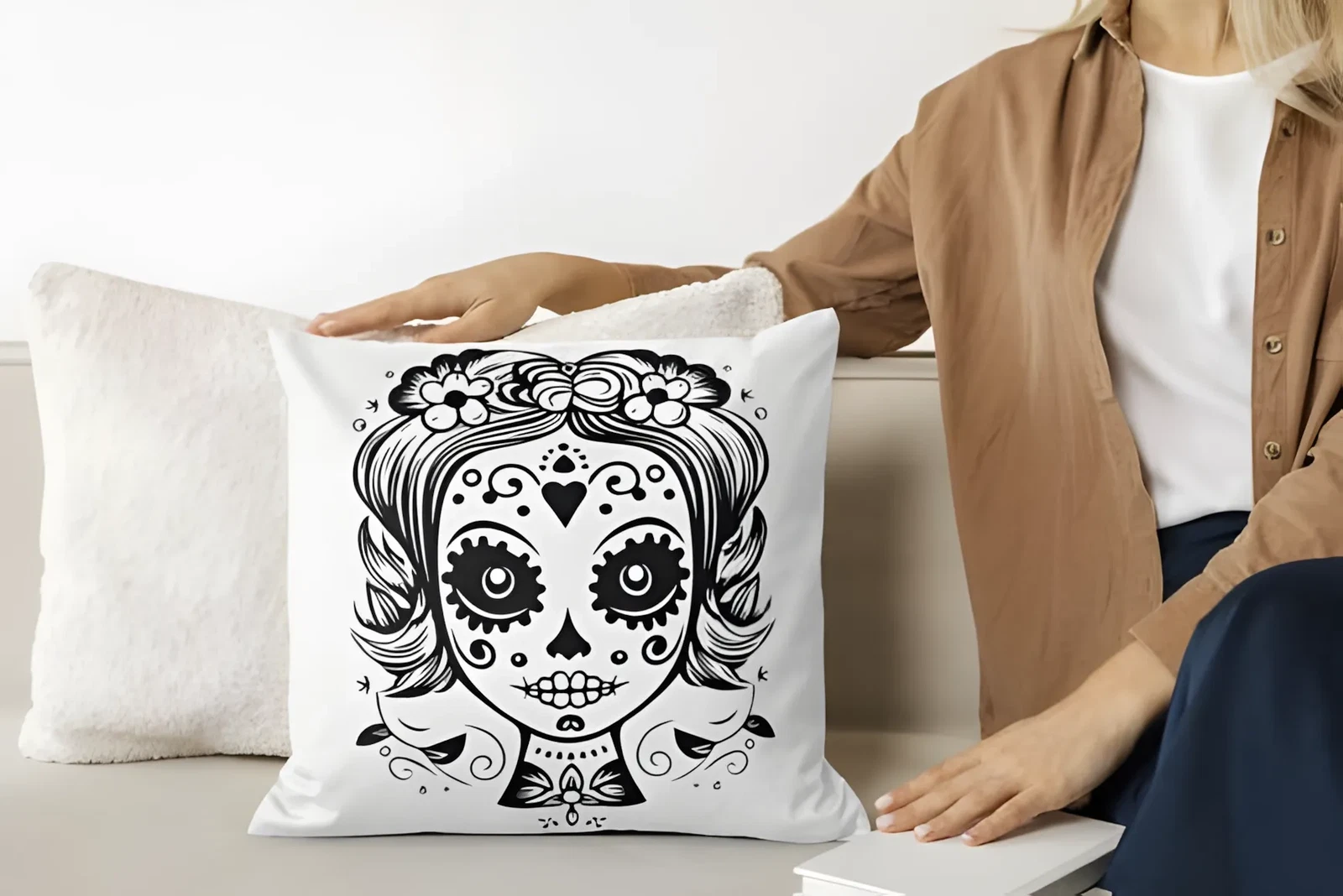 La Catrina Sugar Skull Font: Day of the Dead Dingbats 8 La Catrina Sugar Skull Font mexican sugar skull icons for apparel