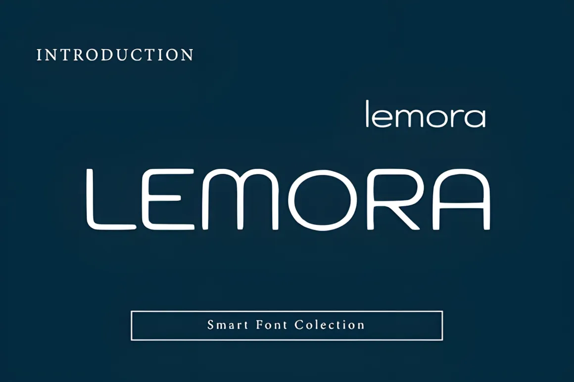 Best Sans Serif Fonts: 40 Modern Typefaces for Right Now 5 Lemora font displayed in a modern design with a dark background and clean typography.