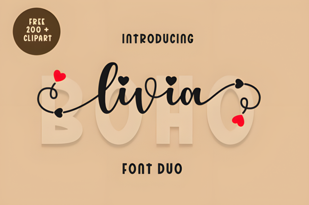 25 Best Free & Paid Valentine’s Day Fonts 25 Livia Boho Fonts 14345856 1 1 580x386 upscayl 2x upscayl standard 4x