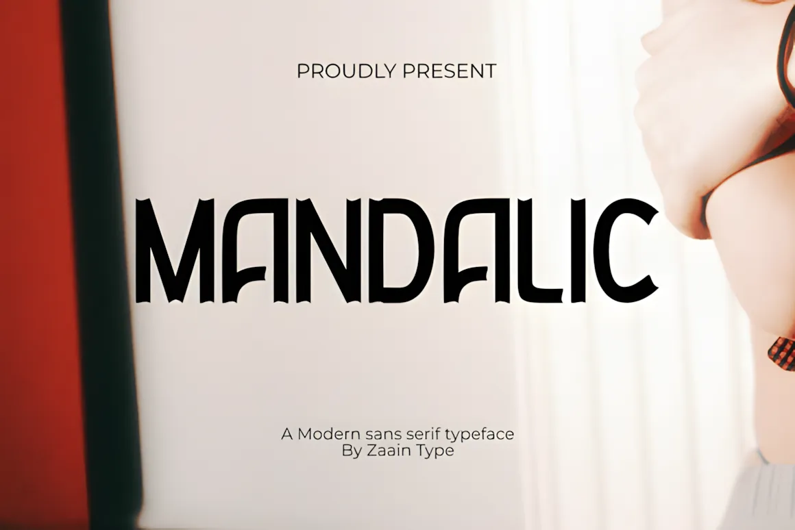 Best Sans Serif Fonts: 40 Modern Typefaces for Right Now 16 Mandalic font showcased in a modern design layout.