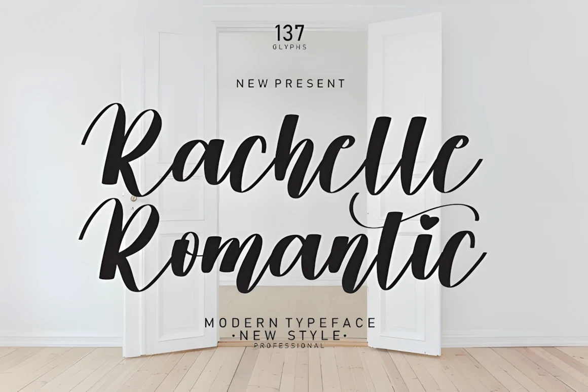 20 Best Valentine's Day Fonts for Romantic Designs 9 Rachelle Romantic Fonts 17114340 1 1 580x387 upscayl 2x upscayl standard