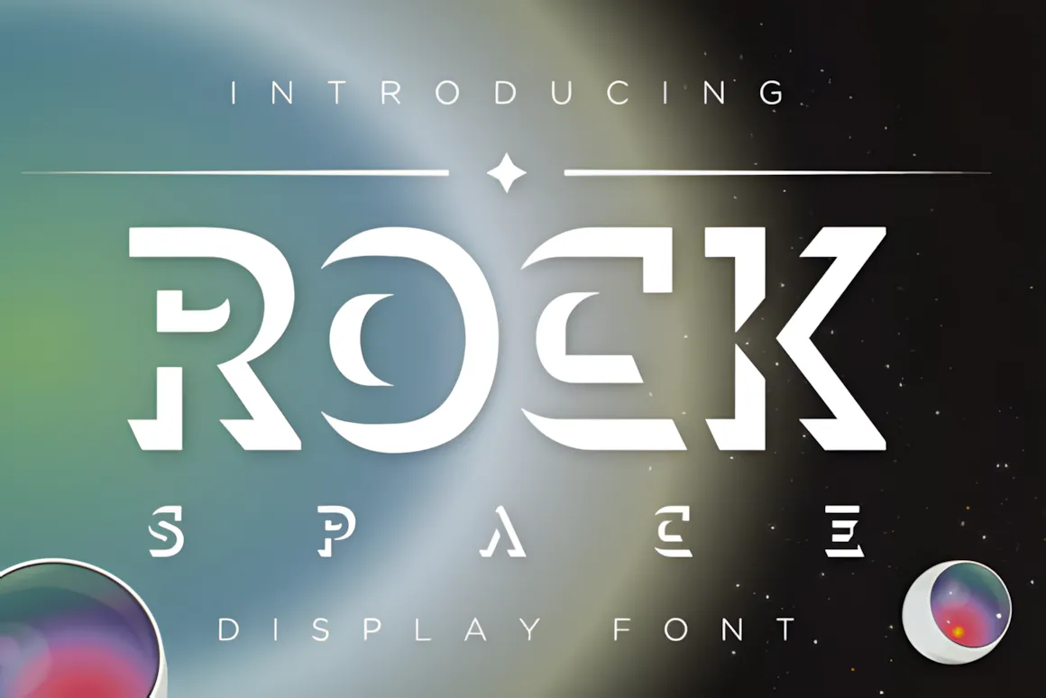 52 Best Stencil Fonts & Cuttable Fonts – Free & Premium Picks 5 Rock Space Fonts 9986312 1 1 580x387 upscayl 2x upscayl standard