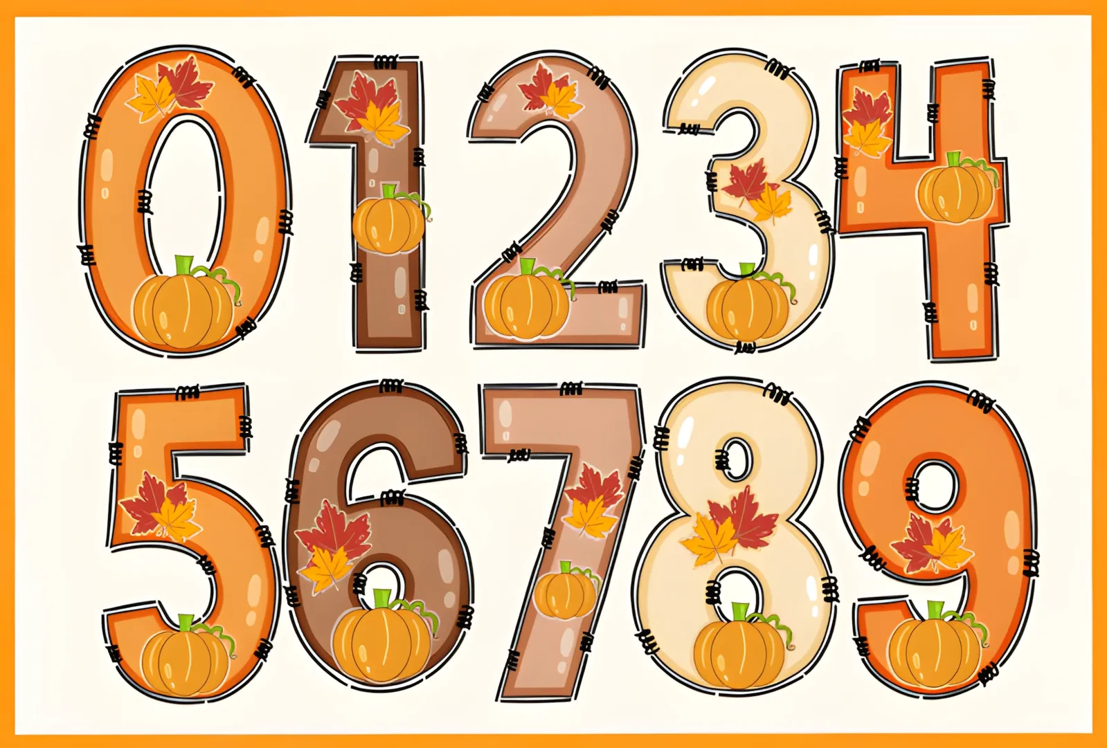 Thanksgiving Day Font: Cute Color Typeface for Kids Designs 4 Thanksgiving Day Font playful color font for school projects
