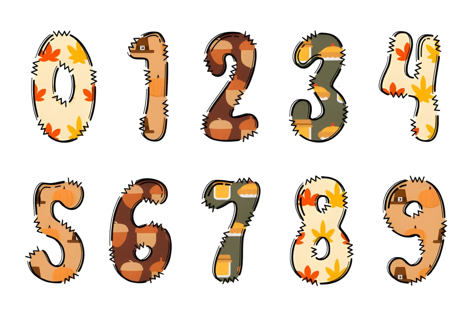 Thanksgiving Font: Colorful Display Typeface for Fall Designs 3 Thanksgiving Font fall themed color font for seasonal posters