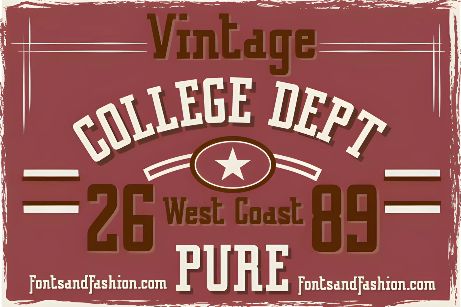 Vintage College Font: Classic Slab Serif With Warm Character 6 Vintage College Font varsity slab serif for sports team designs