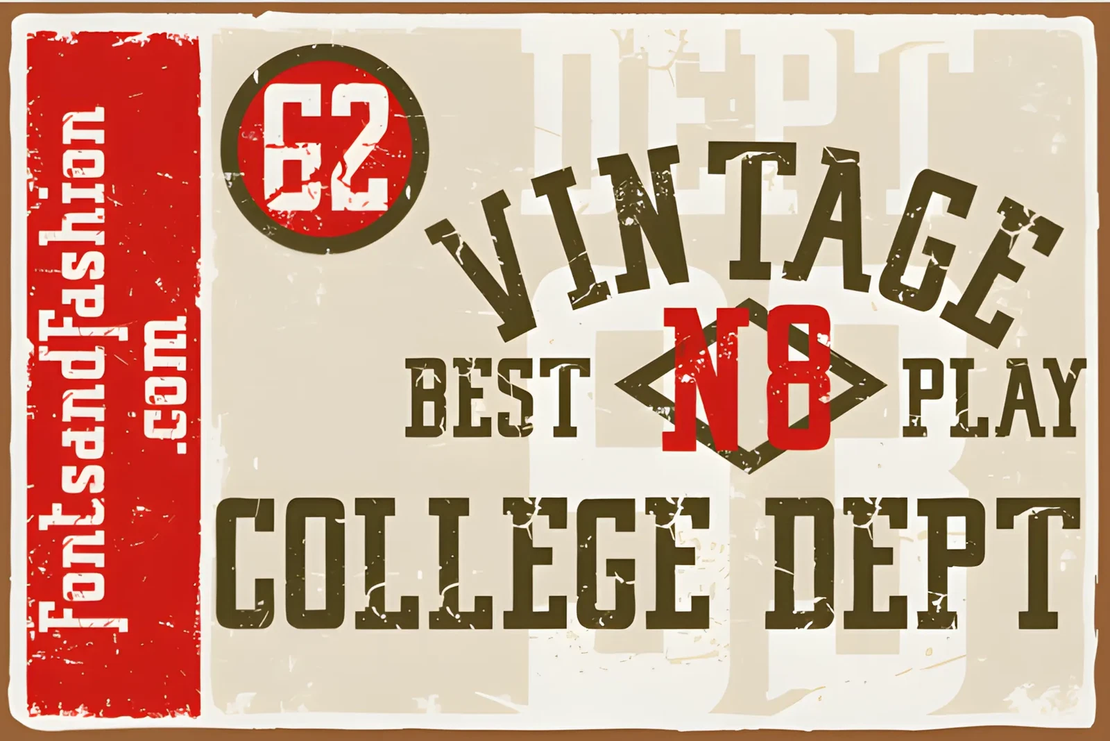 Vintage College Font: Classic Slab Serif With Warm Character 3 Vintage College Font classic collegiate typeface for posters and banners