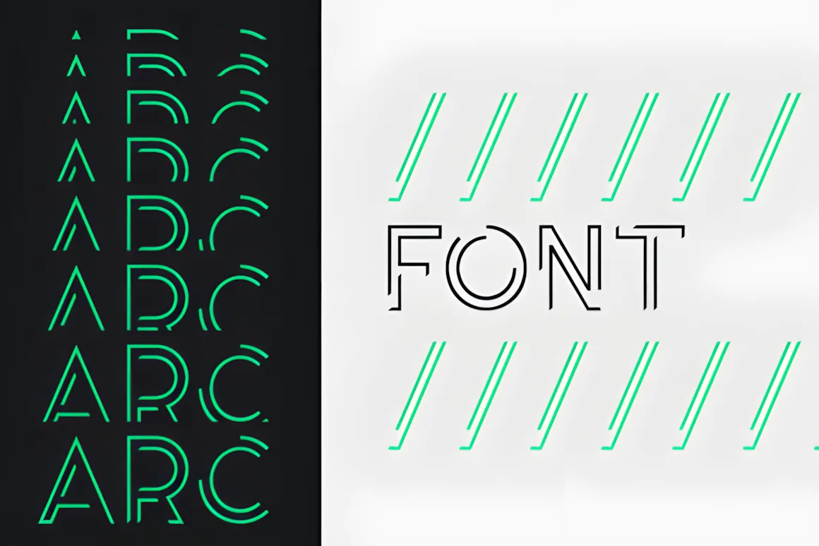 52 Best Stencil Fonts & Cuttable Fonts – Free & Premium Picks 37 arc Fonts 9501198 1 1 580x387 upscayl 2x upscayl standard