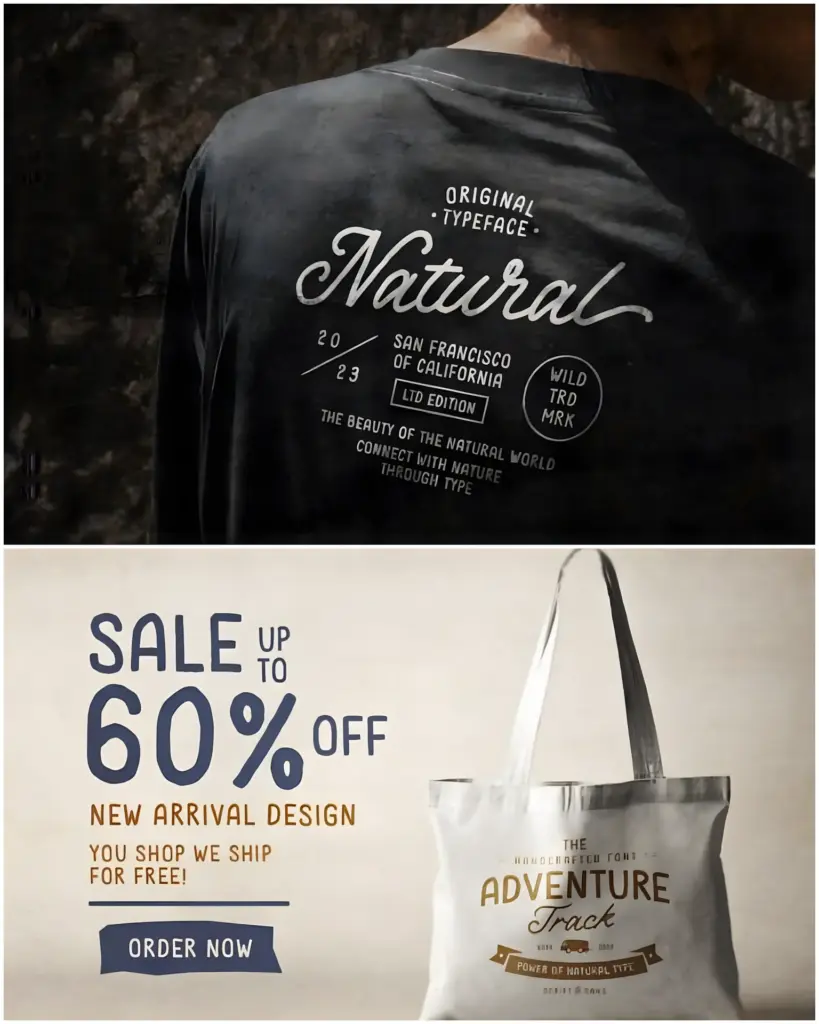 Adventure Track Font Duo for Logo and Branding 2 gandr collage 29 upscayl 1x upscayl standard 4x