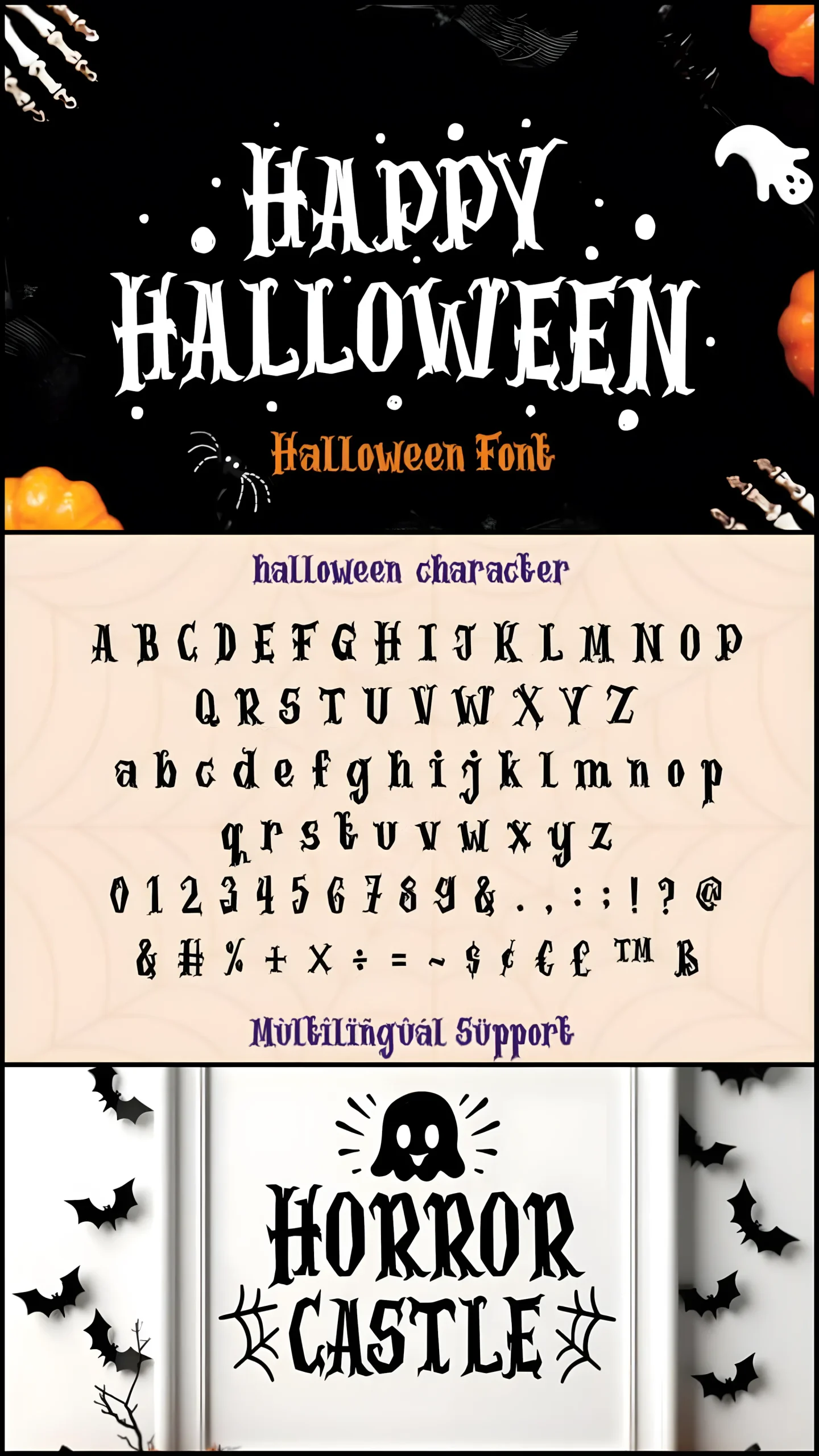 Halloween 1846 Font: A Seasonal Typeface That Sets the Mood 2 Halloween 1846 Font spooky display font for invitations and cards