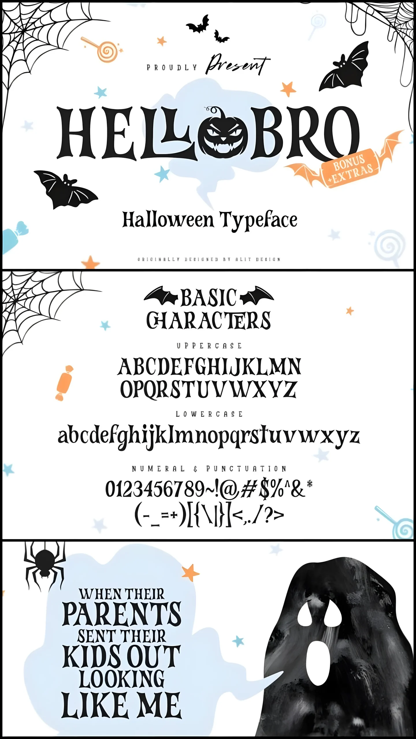 Hellobro Font: Playful Halloween Display Typeface 2 Hellobro Font playful Halloween display font for party posters