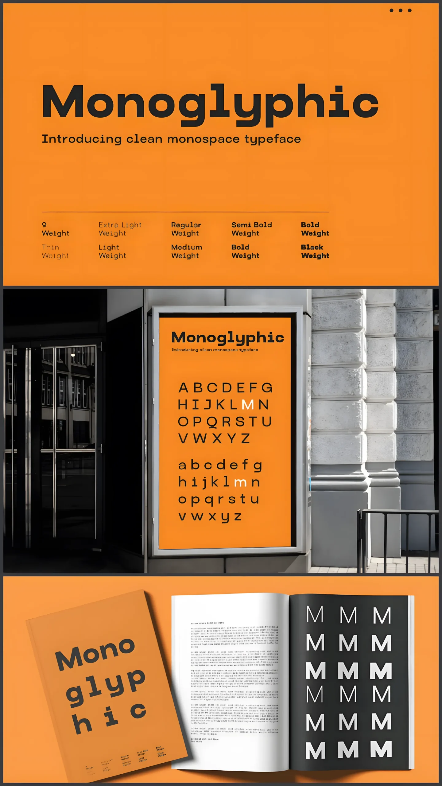 Monoglyphic Font: Clean Monospace Typeface for Modern Design 2 Monoglyphic Font clean monospace typeface alphabet