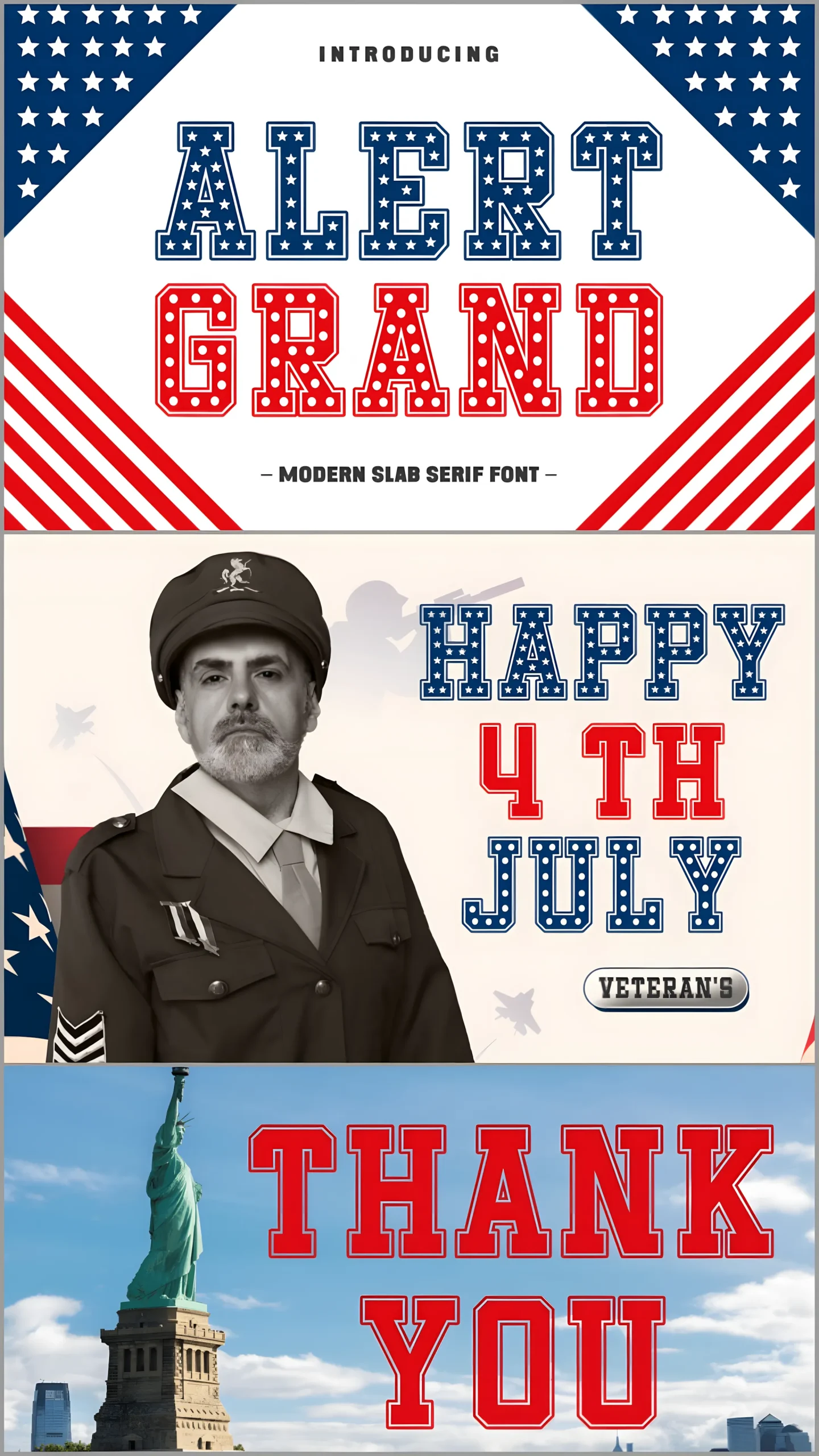 Alert Grand Font: Patriotic Slab Serif for Bold Branding 2 Alert Grand Font modern slab serif typeface alphabet