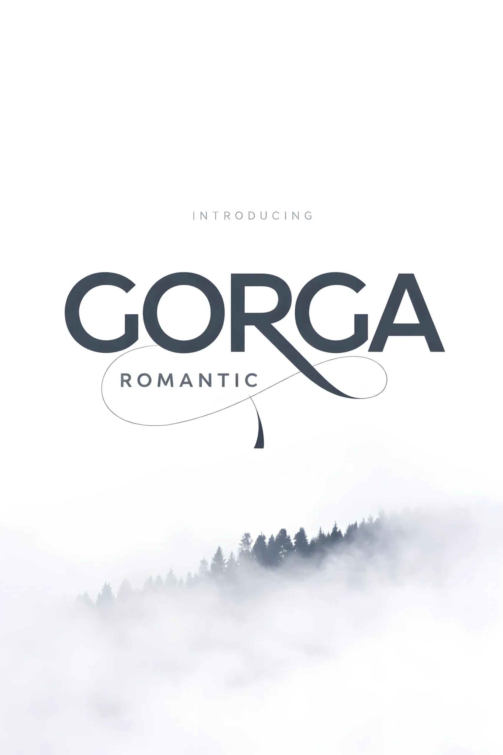 Gorga Romantic font elegant modern sans serif typography preview