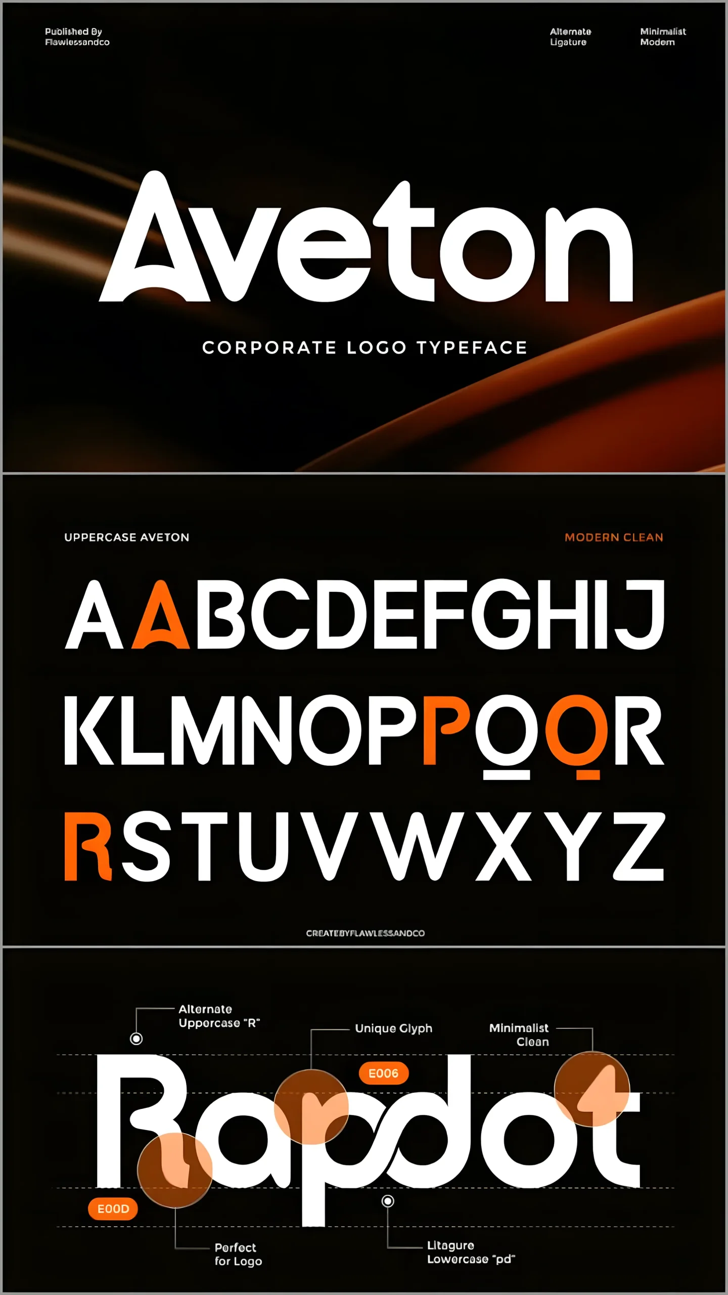 Aveton Font for Corporate Logos and Brand Identity 2 Aveton font in professional marketing and presentation layouts