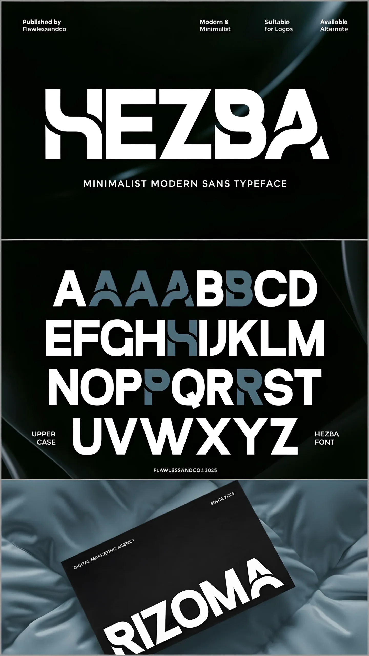 Hezba Font for Minimalist Modern Brand Design 2 Hezba font modern branding layout clean sans serif typography