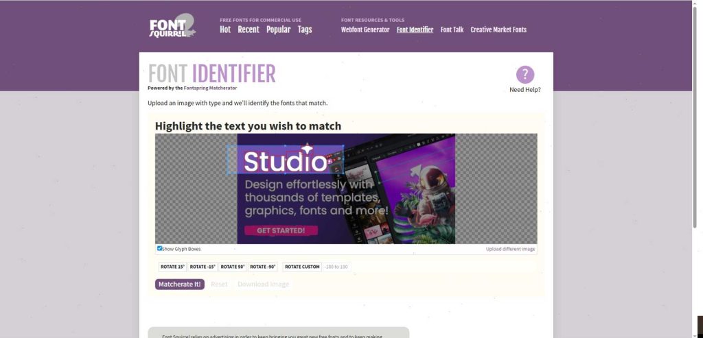 How to Identify Fonts From Images in Seconds (8 Methods) 4 FontSquirrel is mostly known for free fonts, but its Matcherator tool is honestly underrated.