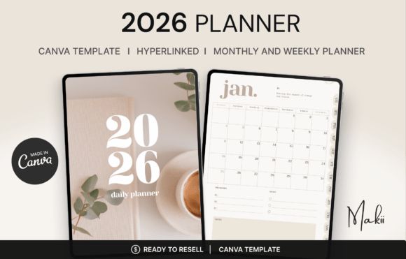 14 Best Digital Planners for 2026 to Stay Organized 14 2026 Digital Planner Canva Template Graphics 137733704 1 1 580x371 1
