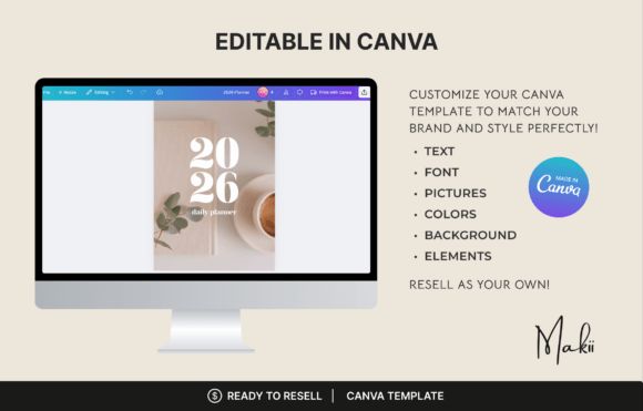 14 Best Digital Planners for 2026 to Stay Organized 16 2026 Digital Planner Canva Template Graphics 137733704 3 580x371 1