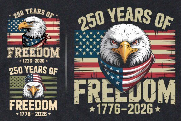 19 Best Retro Patriotic T-Shirt Designs for Independence Day 25 250 Years America Independence Day Png Graphics 140722219 1 1 580x386 1