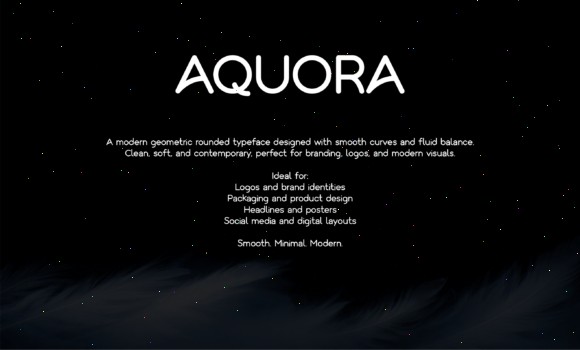 16 Best Rounded Sans Serif Fonts for Logos 4 AQUORA Fonts 140663230 2 580x350 1
