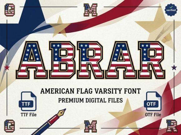 17 Best 4th of July Fonts for Patriotic Designs 22 Abrar Fonts 145865214 1 1 580x433 1