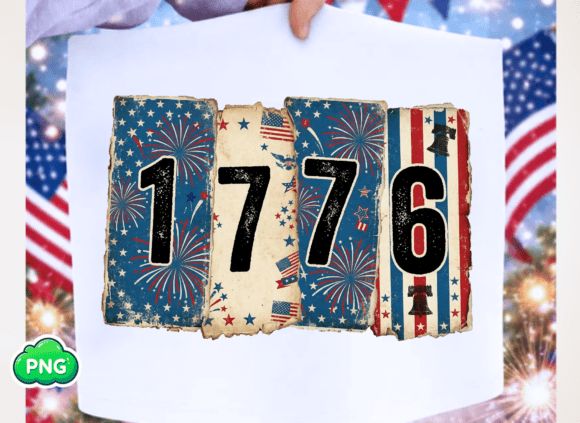 19 Best Retro Patriotic T-Shirt Designs for Independence Day 16 America 1776 Brushstroke Png4th of July Graphics 148224235 1 1 580x423 1