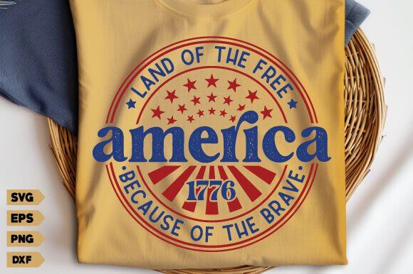 19 Best Retro Patriotic T-Shirt Designs for Independence Day 9 America 1776 land 4th of July Svg Png Graphics 119681107 1 1 580x386 1