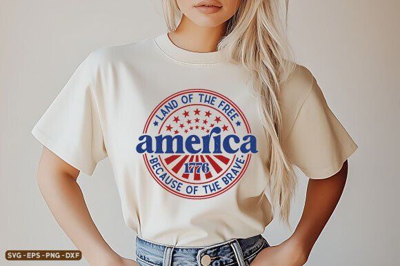 19 Best Retro Patriotic T-Shirt Designs for Independence Day 10 America 1776 land 4th of July Svg Png Graphics 119681107 3 580x386 1