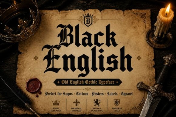 13 Best Old English Fonts for RPG Game Branding in 2026 21 Black English Fonts 148607190 2 580x386 1