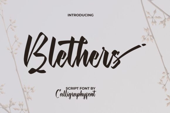 12 Luxury Script Fonts for Cosmetic Packaging 21 Blethers Fonts 121829786 1 1 580x387 1