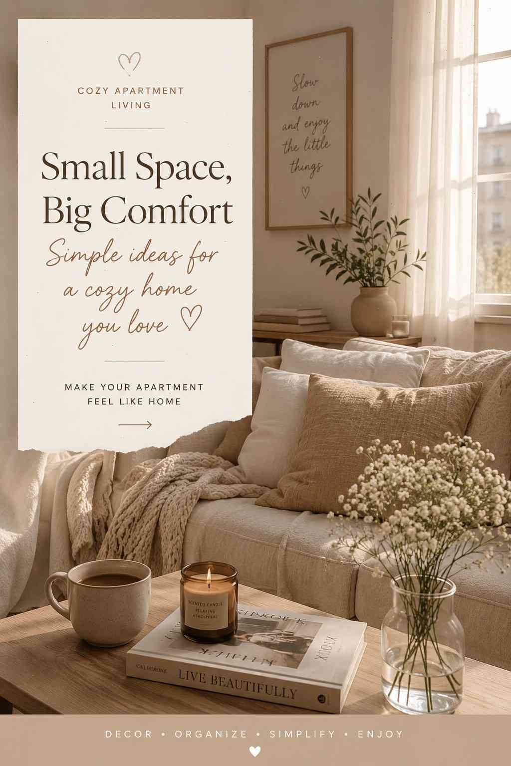 11 Best AI Tools for Creating Pinterest Pins in 2026 6 “Create a Pinterest pin for a cozy apartment blog with beige tones and soft morning light”
