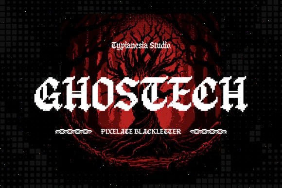 15 Best Blackletter Fonts for Gaming Logos 4 Ghostech Fonts 96552907 1 1 580x387 1