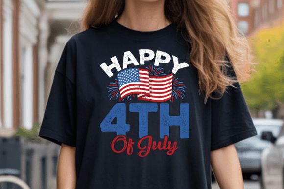 19 Best Retro Patriotic T-Shirt Designs for Independence Day 8 Independence Day Happy 4th of July PNG Graphics 146838311 3 580x387 1